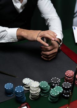 Mesa de cartas estilo poker — arte conceitual GG66